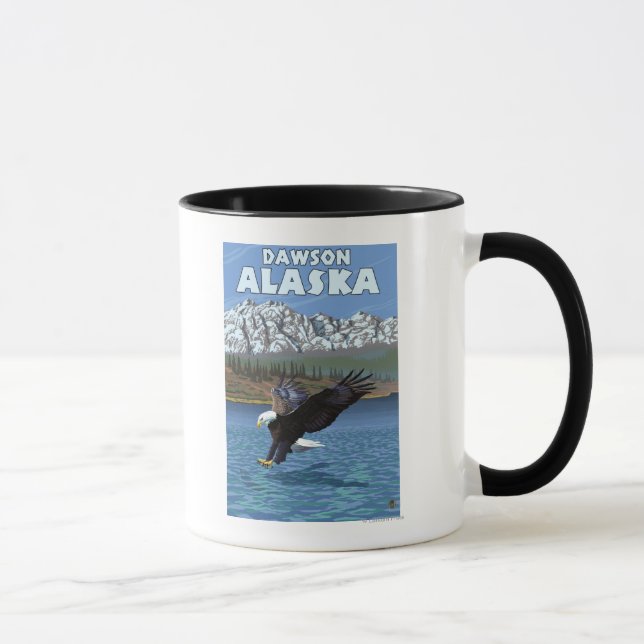 Bald Eagle Diving - Dawson, Alaska Mug (Right)