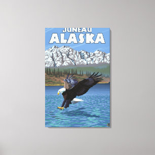 Bald Eagle Diving - Juneau, Alaska Canvas Print