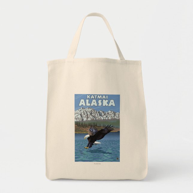 Bald Eagle Diving - Katmai, Alaska Tote Bag (Front)