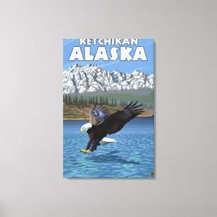 Bald Eagle Diving - Ketchikan, Alaska Canvas Print