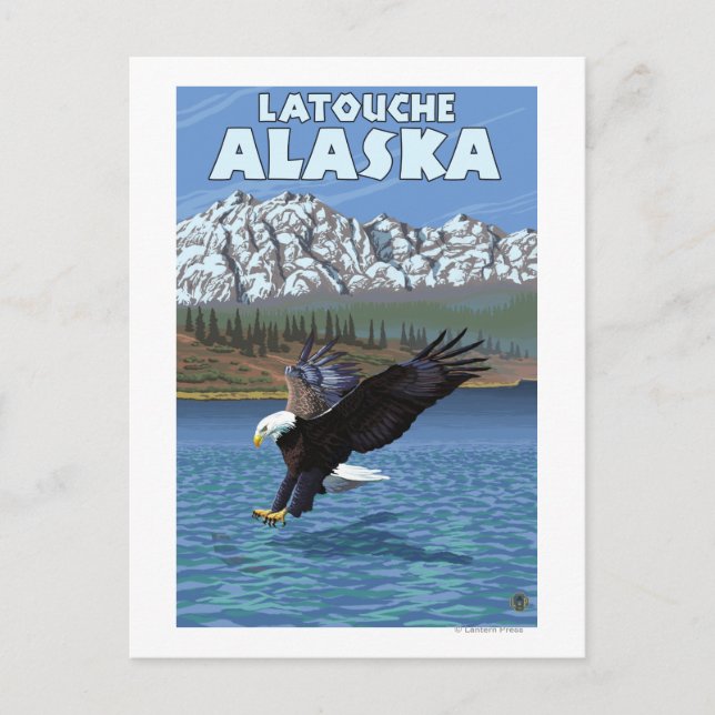 Bald Eagle Diving - Latouche, Alaska Postcard (Front)