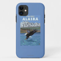 Bald Eagle Diving - Valdez, Alaska