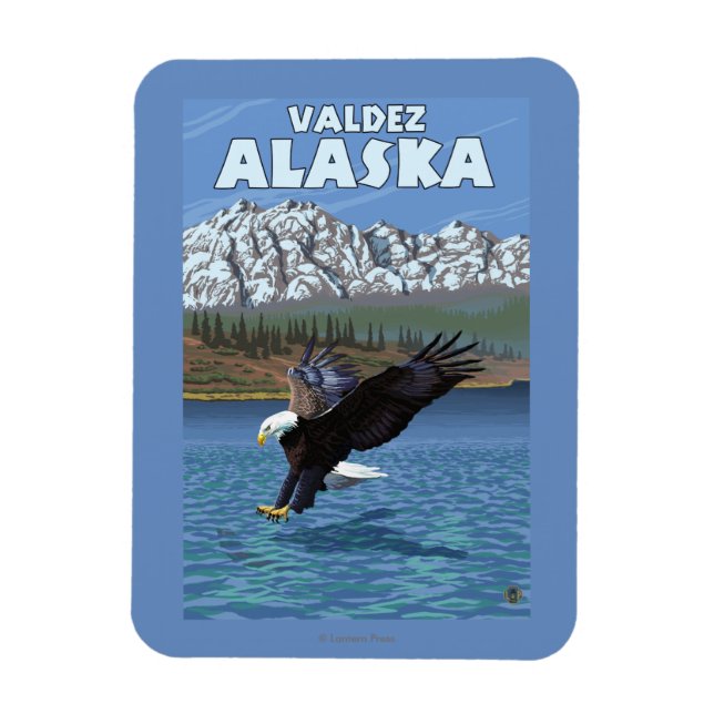 Bald Eagle Diving - Valdez, Alaska Magnet (Vertical)
