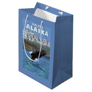 Bald Eagle Diving - Valdez, Alaska Medium Gift Bag