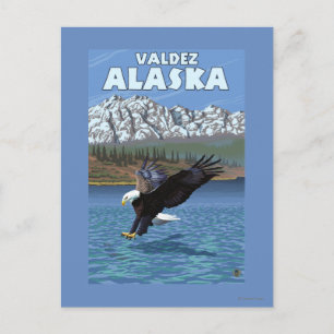 Bald Eagle Diving - Valdez, Alaska Postcard