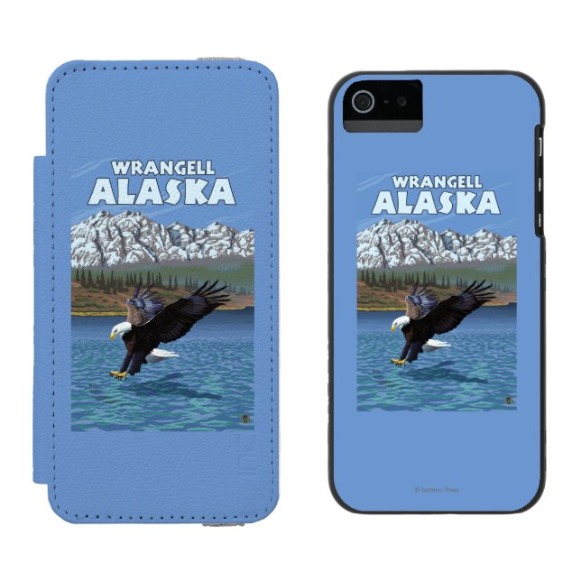 Bald Eagle Diving - Wrangell, Alaska Incipio iPhone Wallet Case (Side by Side)