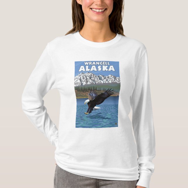 Bald Eagle Diving - Wrangell, Alaska T-Shirt (Front)