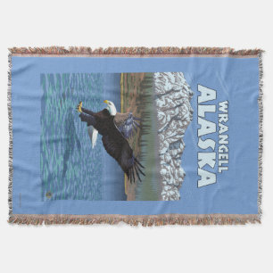 Bald Eagle Diving - Wrangell, Alaska Throw Blanket