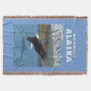 Bald Eagle Diving - Wrangell, Alaska Throw Blanket