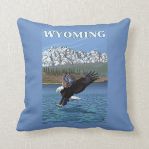 Bald Eagle Diving - Wyoming Cushion