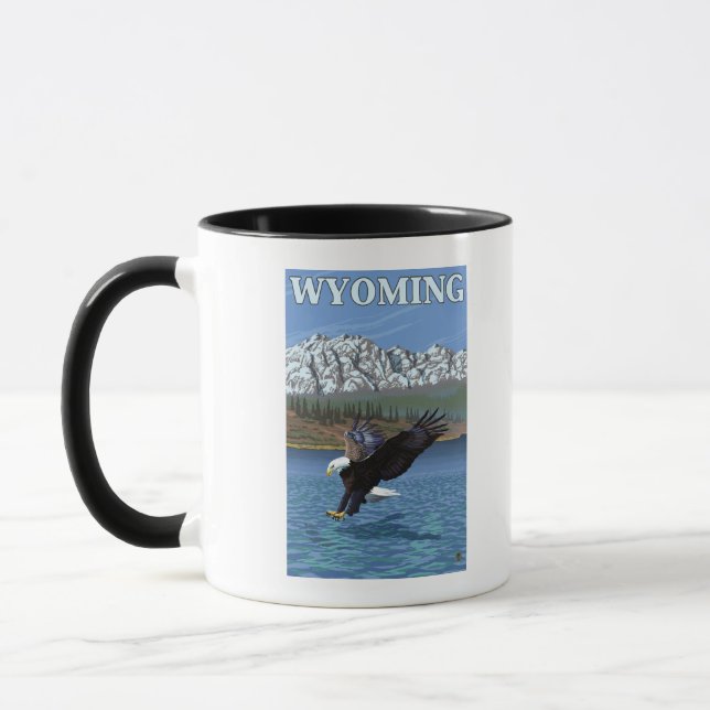 Bald Eagle Diving - Wyoming Mug (Left)