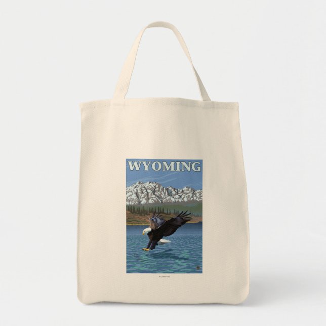 Bald Eagle Diving - Wyoming Tote Bag (Front)