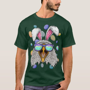 Bald Eagle Easter Bunny Ears Funny Easter Eggs Hun T-Shirt