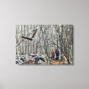 Bald Eagle Encounter Canvas Print