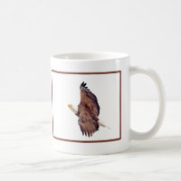 Bald Eagle Eyes To the Sky Brown Border