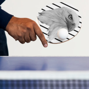 Bald Eagle Face Oil Paint, Ping Pong Paddle