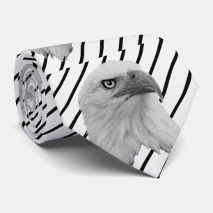 Bald Eagle Face Oil Paint, Tie