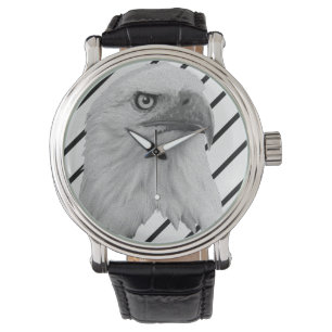 Bald Eagle Face Oil Paint, Watch