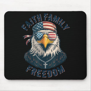Bald Eagle Faith Family Dom Patriotic Christian Bo Mouse Mat