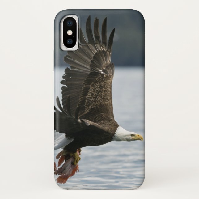 Bald Eagle Fish Retrieval Case-Mate iPhone Case (Back)