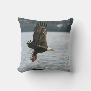 Bald Eagle Fish Retrieval Cushion