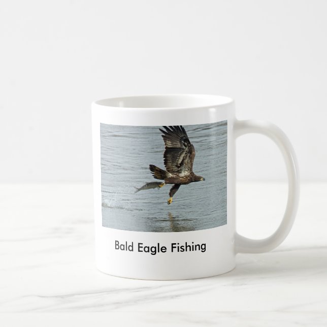 Bald Eagle Fishing Coffee Mug (Right)