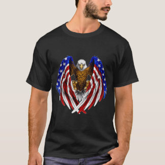 Bald eagle flag of the united states tattoo T-Shirt