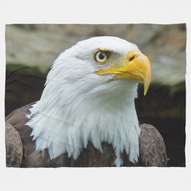 BALD EAGLE FLEECE BLANKET (Front (Horizontal))