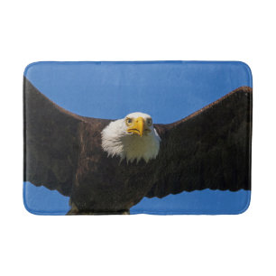 Bald Eagle Flyby Up Close Bath Mat