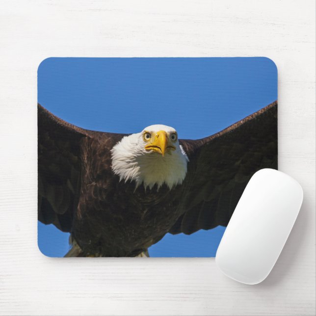 Bald Eagle Flyby Up Close Mouse Mat (With Mouse)
