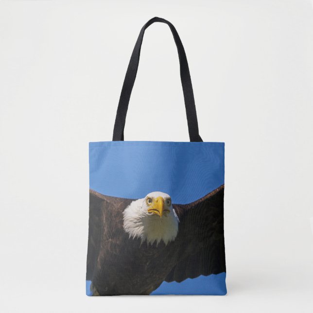 Bald Eagle Flyby Up Close Tote Bag (Front)