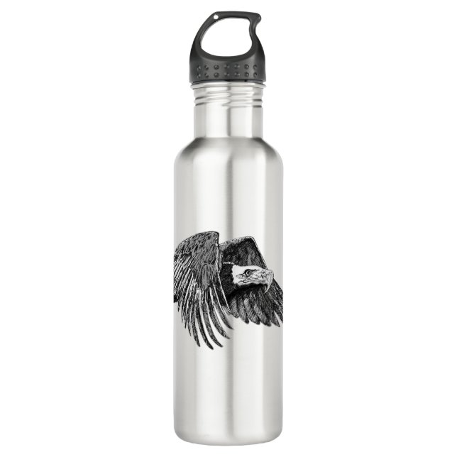 Bald Eagle Flying 710 Ml Water Bottle (Front)