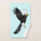 Bald Eagle Flying Blue Bath Towels - Custom Colour