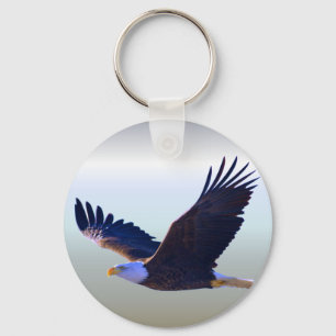 Bald Eagle Flying Key Ring