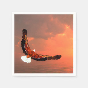 Bald eagle flying napkin