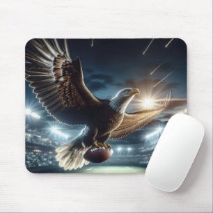 Bald Eagle Flying With a Football Mouse Mat