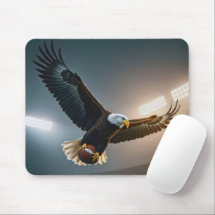 Bald Eagle Flying With a Football Mouse Mat