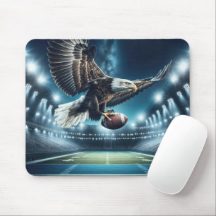 Bald Eagle Flying With a Football Mouse Mat