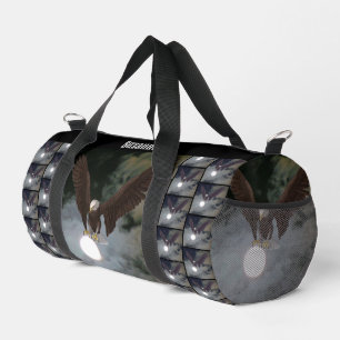 Bald Eagle Full Moon Fantasy Personalised Duffle Bag