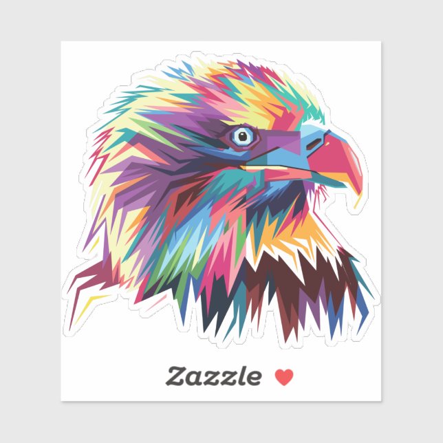 Bald Eagle Geometric Prismatic Design-80590 (Sheet)