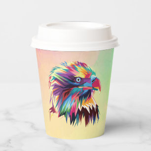 Bald Eagle Geometric Prismatic Design-80590 Paper Cups