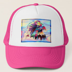Bald Eagle Geometric Prismatic Design-80590 Trucker Hat