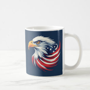 Bald Eagle Gift for Him – USA Patriotic Artwork Coffee Mug