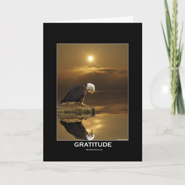 Bald Eagle GRATITUDE Series Holiday Card (Front)
