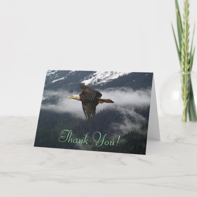 Bald Eagle Gratitude Wildlife Thank You Card (Front)