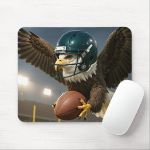 Bald Eagle Gripping a Football In a Stadium Mouse Mat