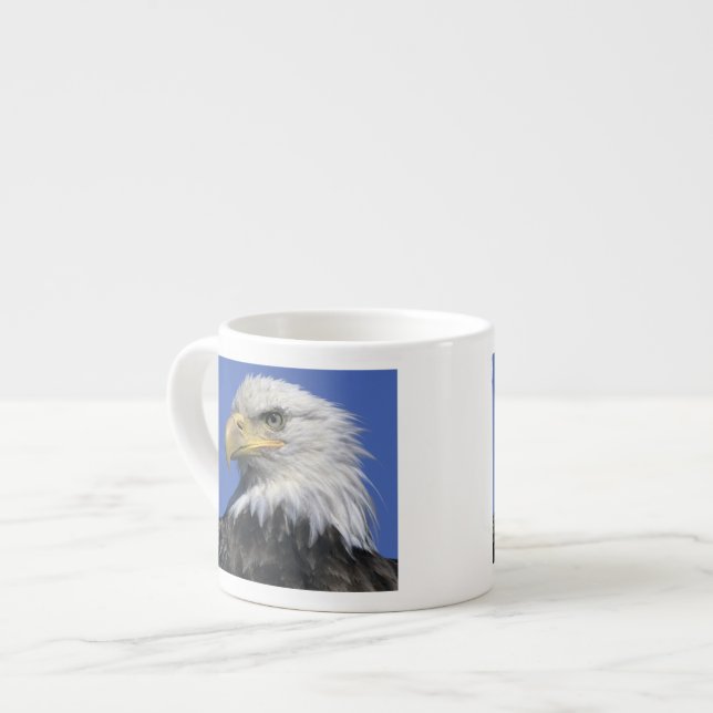 Bald Eagle, (Haliaeetus leucocephalus), wild, Espresso Cup (Front Left)