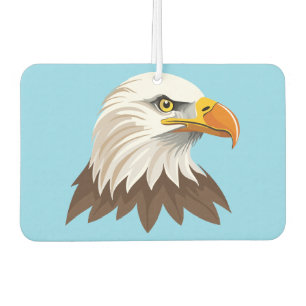Bald eagle head car air freshener