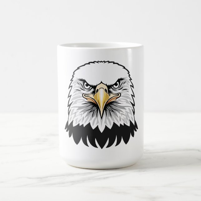 Bald eagle head coffee mug (Center)