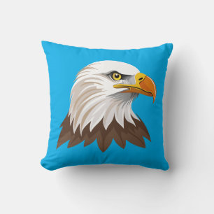 Bald eagle head cushion